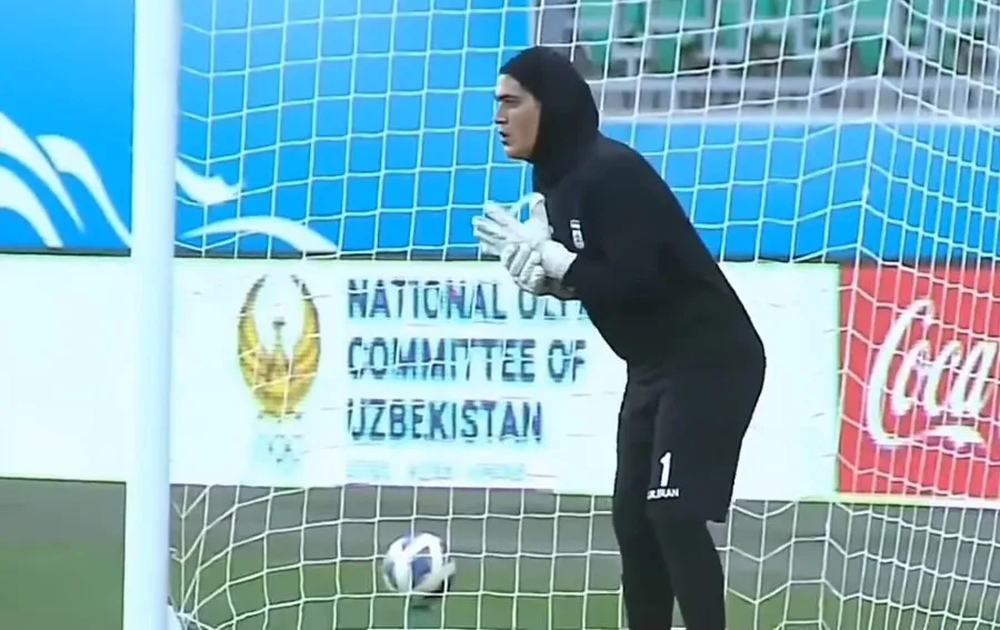 Koudaei en la tanda de penaltis ante Jordania