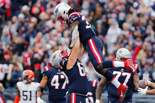 Festejo de los Pats tras anotar un TD