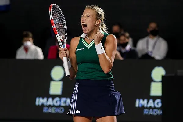 Anett Kontaveit durante el torneo