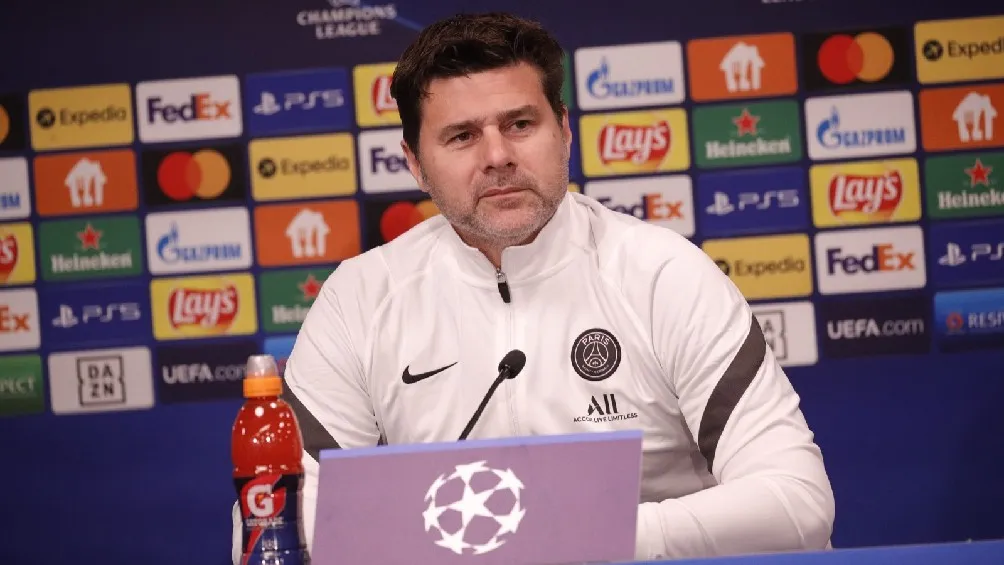 Mauricio Pochettino en conferencia de prensa de Champions League