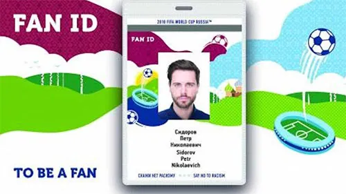 FIFA Un ejemplo del FAN ID que se usó en Rusia