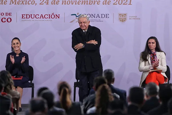 AGENCIA RÉCORD | MIGUEL PONTÓN El presidente de México en la ceremonia