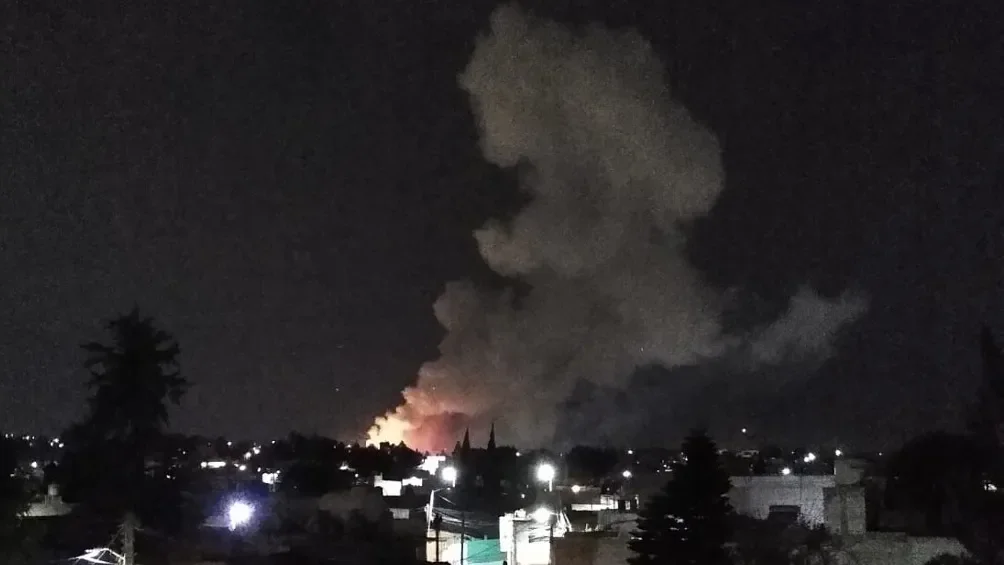 TWITTER | @PIMPONJAIMS Explosión en el Tultepec, Estado de México