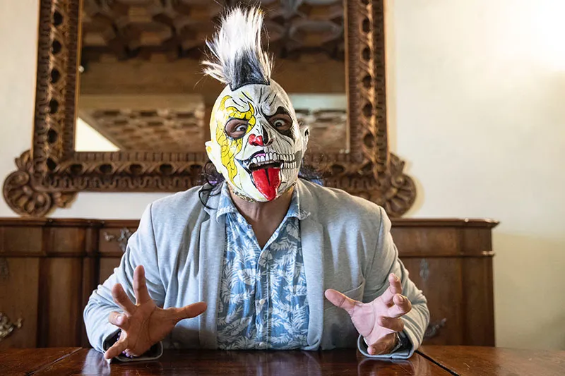 MIGUEL PONTÓN Psycho Clown posa para el lente de RÉCORD