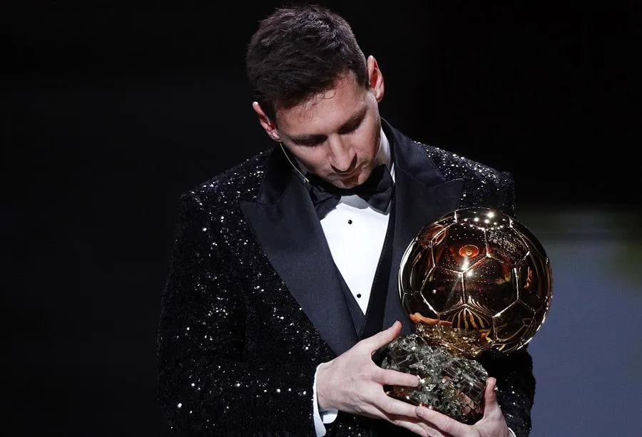 Messi con el Balón de Oro