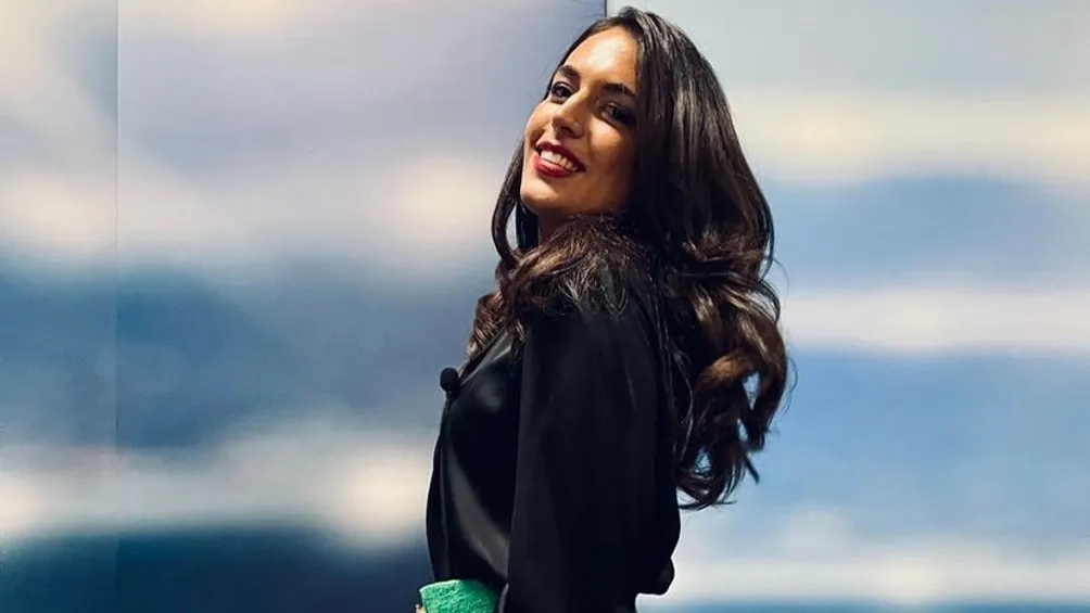 Greta Beccaglia reportera de Toscana TV en Italia