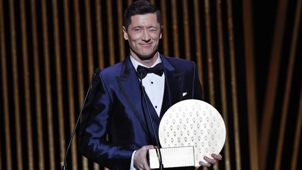 EFE Robert Lewandowski en la premiación del Balón de Oro