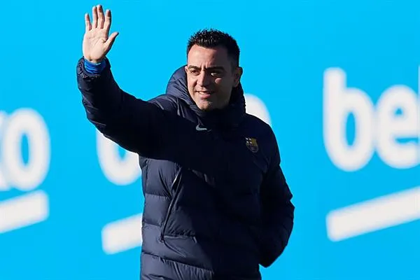 EFE Xavi Hernández durante un entrenamiento con Barcelona
