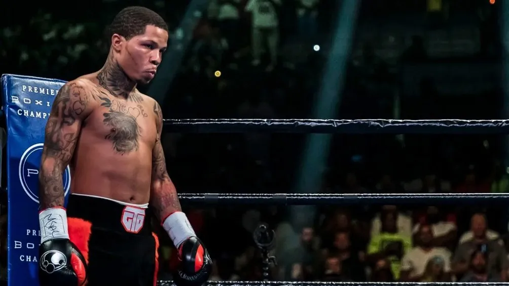 Gervonta Davis durante una pelea de box