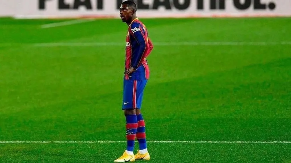 INSTAGRAM | @O.DEMBELE7 Dembélé jugando partido con el FC Barcelona