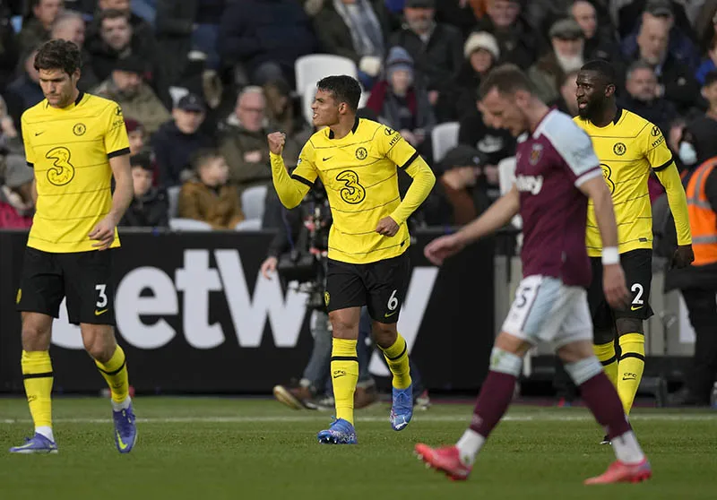 Thiago Silva celebra su anotación ante el West Ham