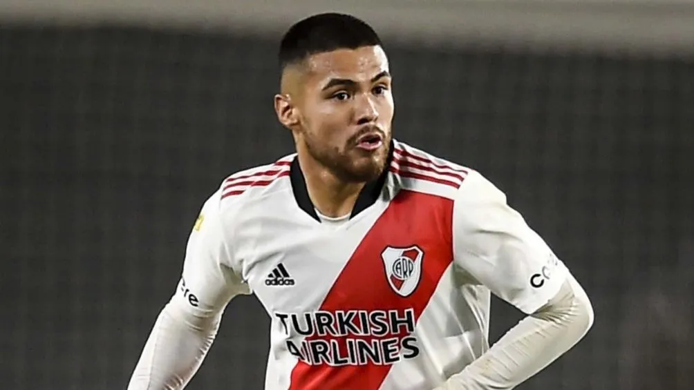Díaz en un partido con River Plate
