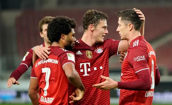 Jugadores del Bayern en festejo