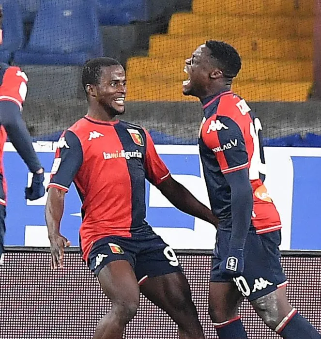 Jugadores del Genoa en festejo