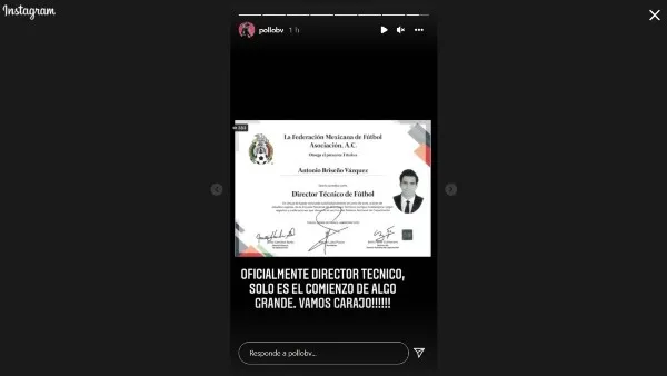 Antonio Briseño presume título como Director Técnico