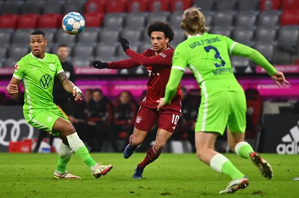 Leroy Sané en acción con el Bayern