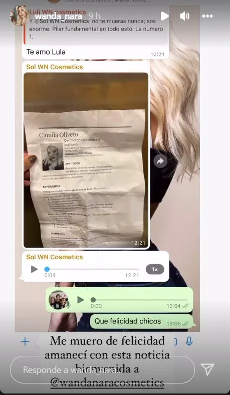 ESPECIAL Nara compartió la contratación