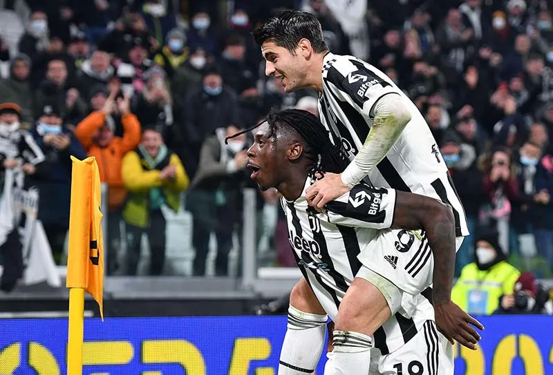 EFE Moise Kean y Morata festejan un anotación