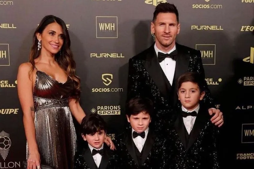 Instagram: @antonelaroccuzzo Messi y su familia en la gala del Balón de Oro