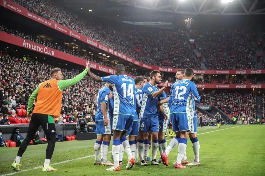 Betis en su último partido de la liga española