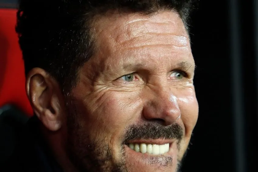 Simeone durante un partido del Atlético de Madrid