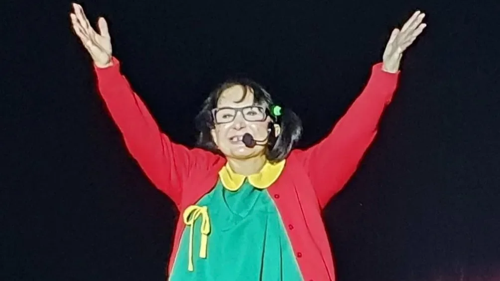 María Antonieta de las Nieves interpretando a La Chilindrina