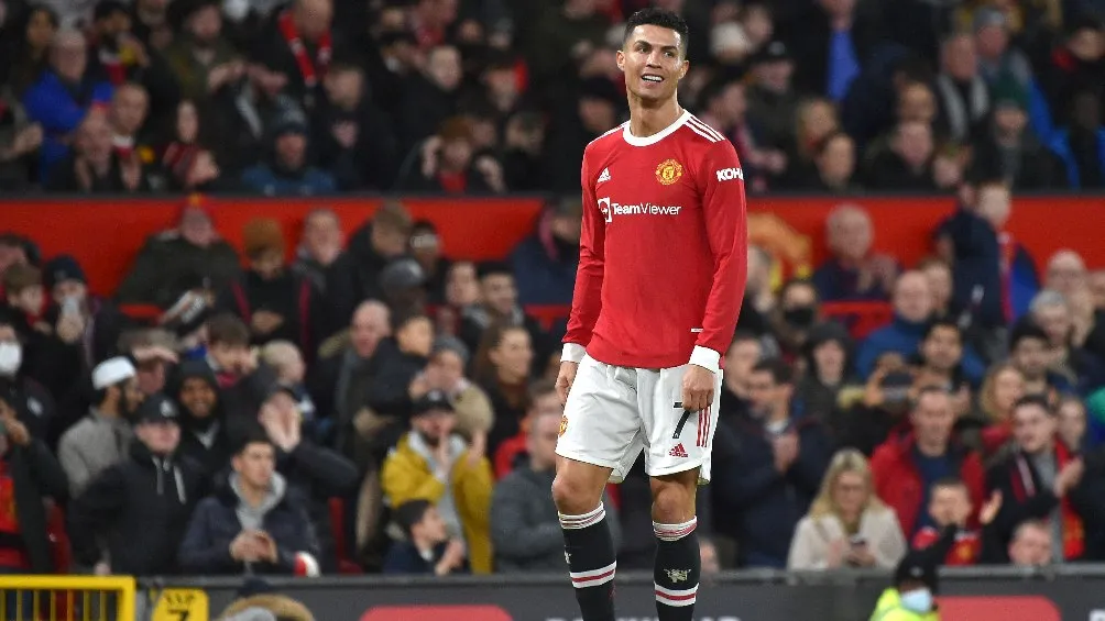 Cristiano Ronaldo jugando partido con el Manchester United