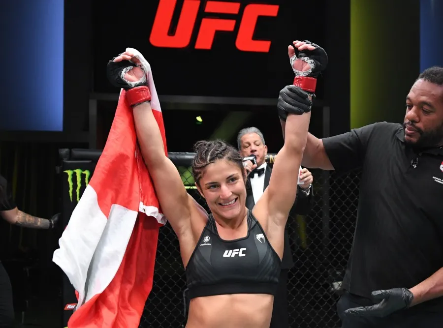 Godínez después de ganar combate