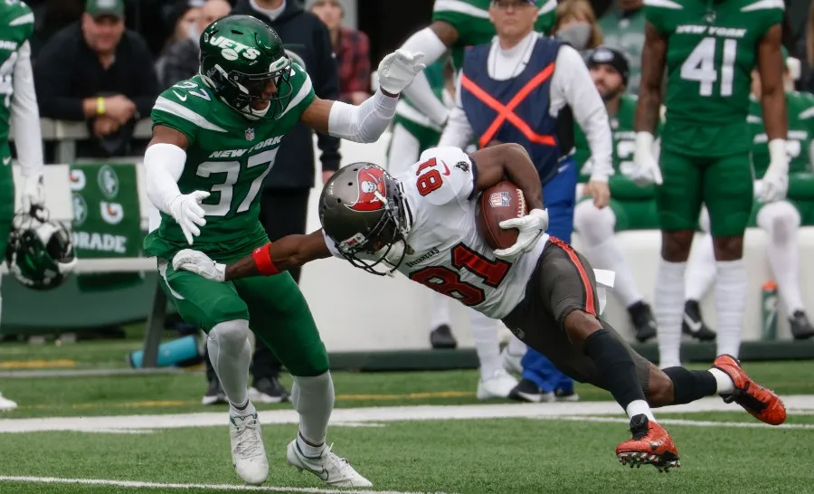 El receptor en juego ante Jets