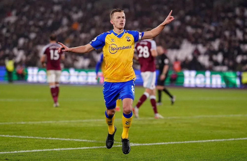 AP Ward-Prowse, de Southampton, en festejo