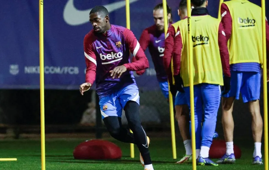 EFE Dembélé en entrenamiento