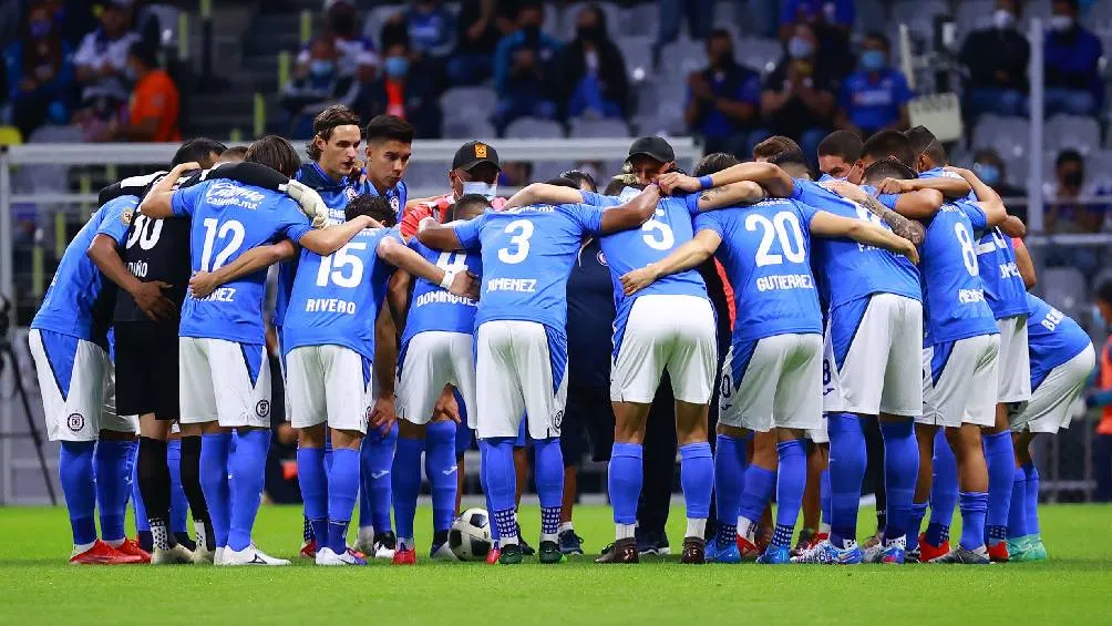 Cruz Azul en partido de la Liga MX durante el Apertura 2021