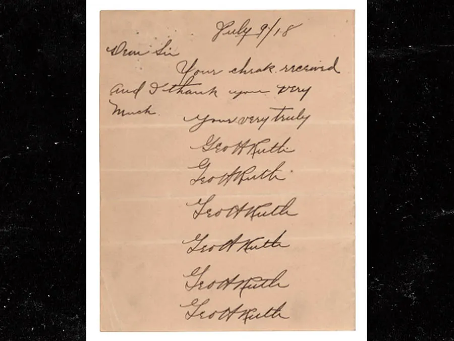 Las firmas de George Ruth