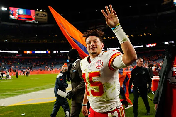 Mahomes festeja la victoria