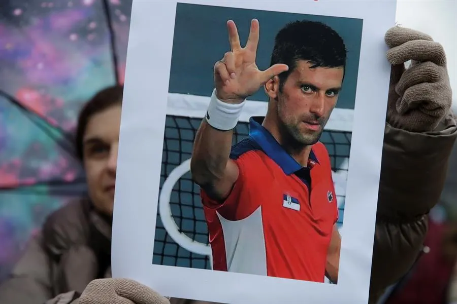 Seguidores de Djokovic en Belgrado