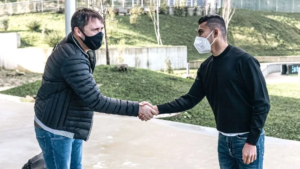 Celta de Vigo Pineda con el Chacho Coudet