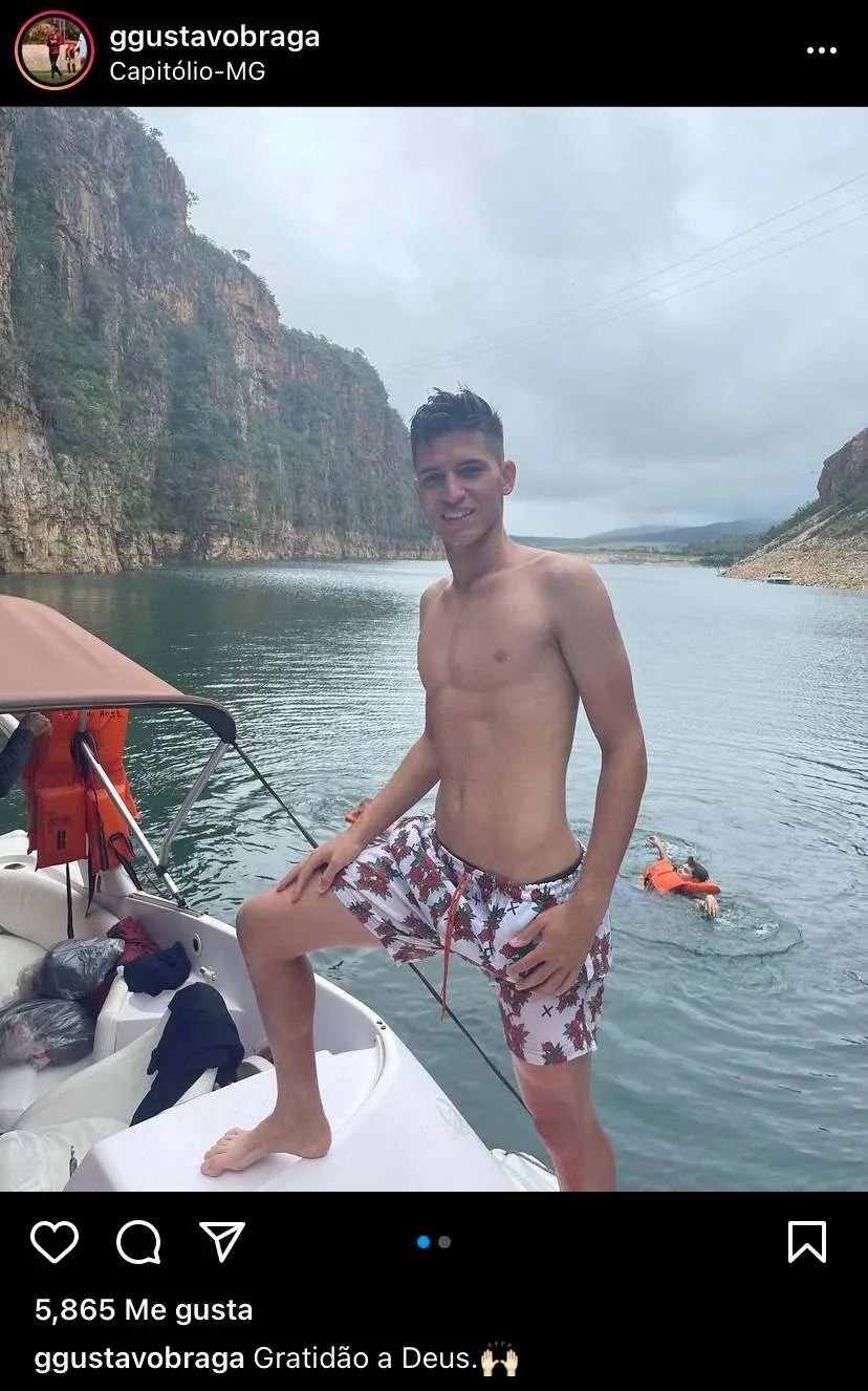 INSTAGRAM | @GGUSTAVOBRAGA Gustavo Braga en el lago Furnas en Brasil