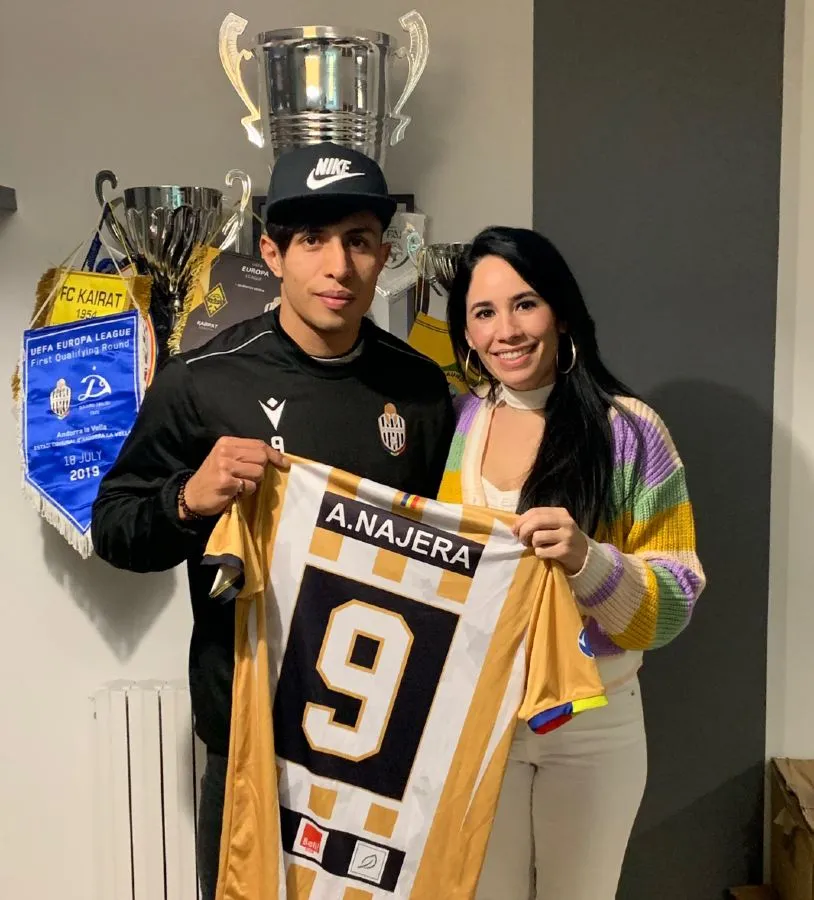 Nájera con Paola Herrera