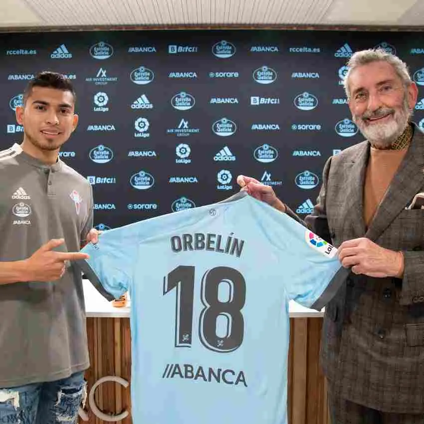 Pineda y el presidente del Celta