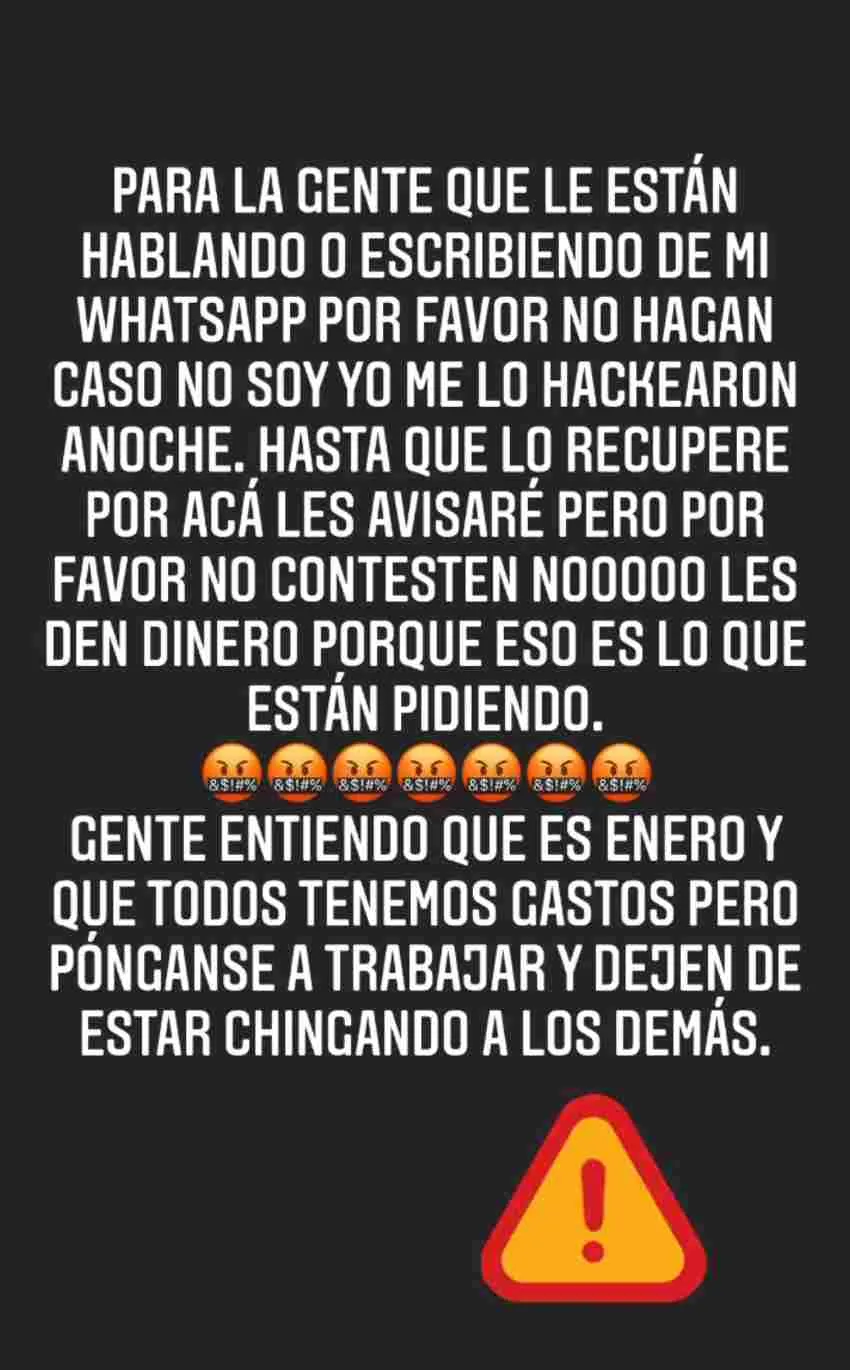 Historia de Instagram que compartió Corona