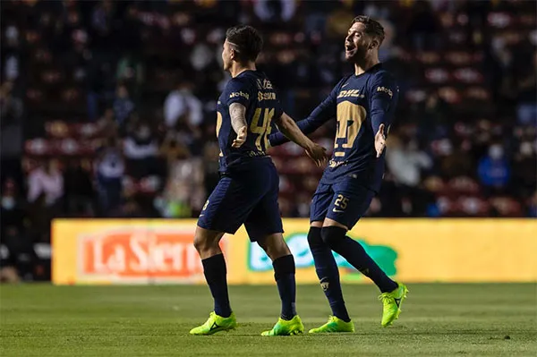 El festejo del tanto de Marco García