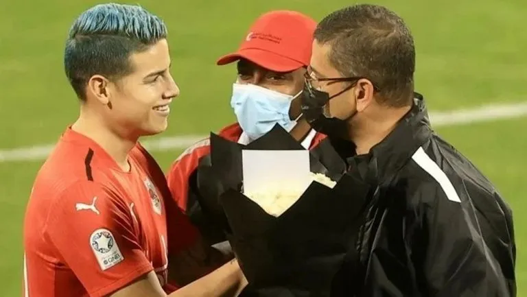 James durante el partido