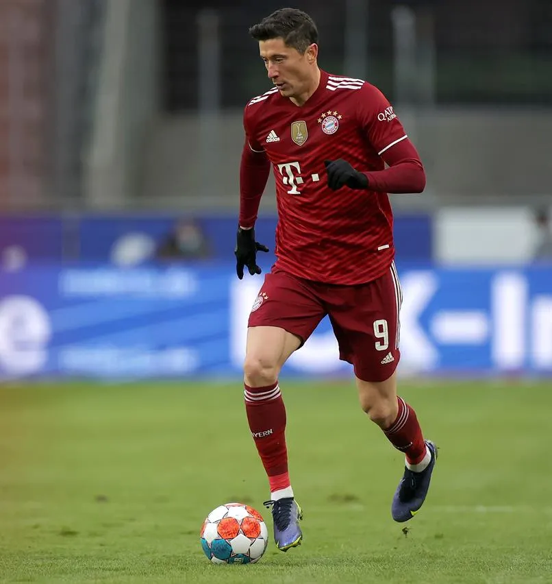 Lewandowski en un partido con el Bayern