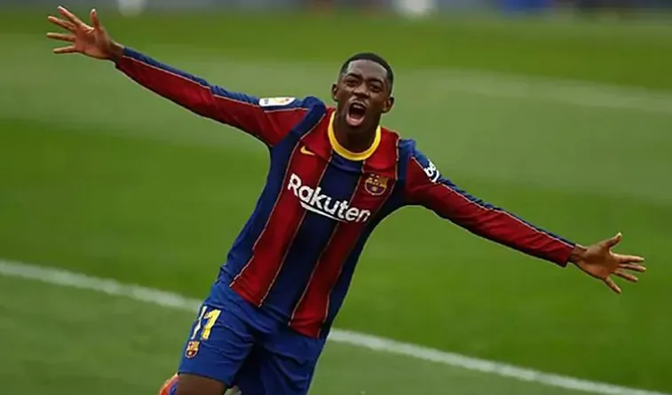 EFE Dembélé celebra gol