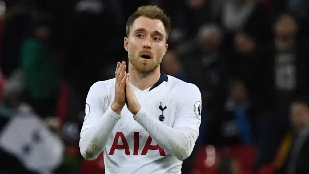 Eriksen en un partido con el Tottenham