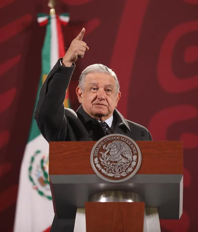 López Obrador durante su conferencia mañanera