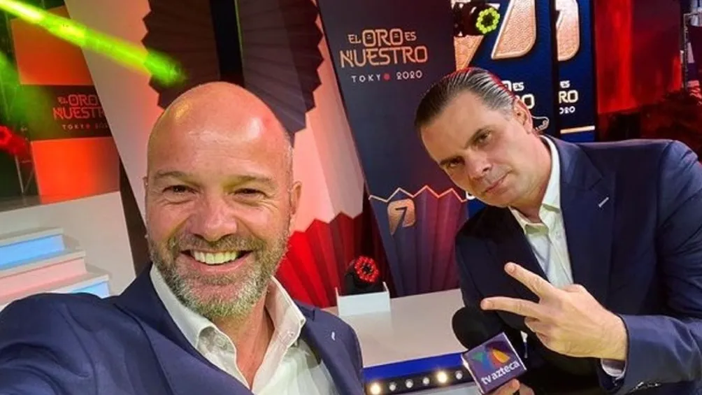 TWITTER | @LAAFICION Luis García y Christian Martinoli comentaristas de TV Azteca