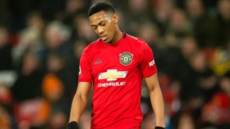 Anthony Martial en juego del Manchester United