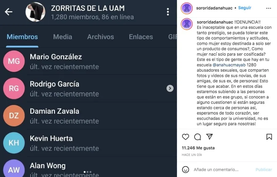 El grupo de Telegram