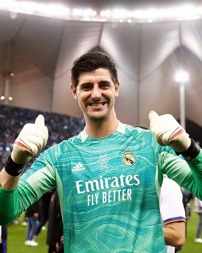 Thibaut Courtois, campeó de la Supercopa de España con el Real Madrid